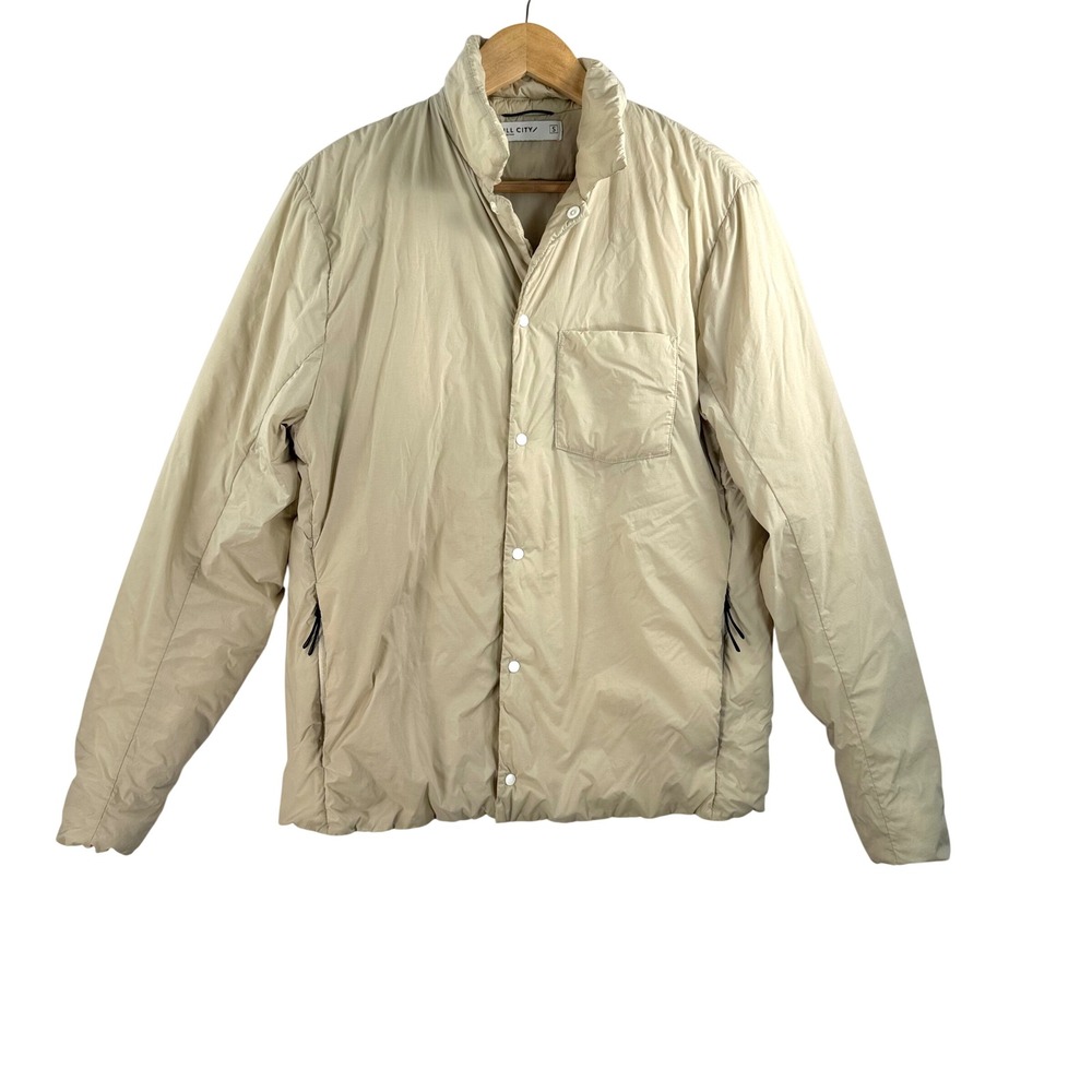 Hill City Thermal Light Shirt Jacket athleisure snap button preppy sz S